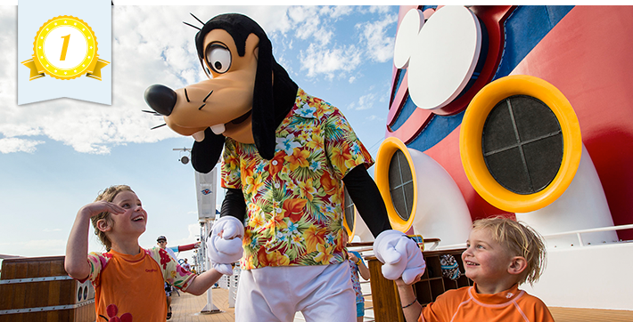 Goofy on Disney ship