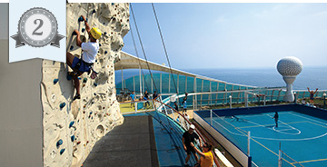 Royal Caribbean rock wall